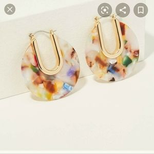 NWT LOFT multicolor resin hoops